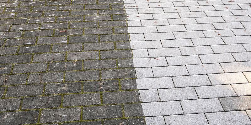 Pflastersteine reinigen